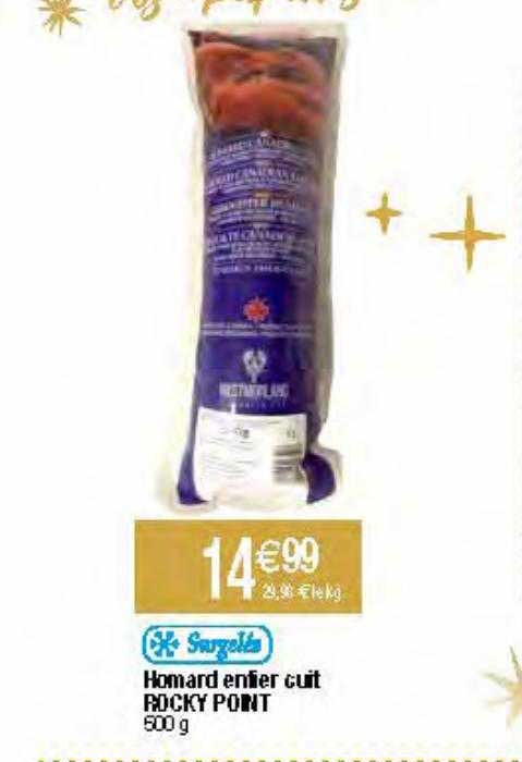 homard entier cuit rocky point