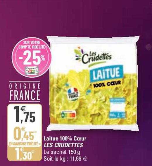 Laitue 100% Cœur Les Crudettes