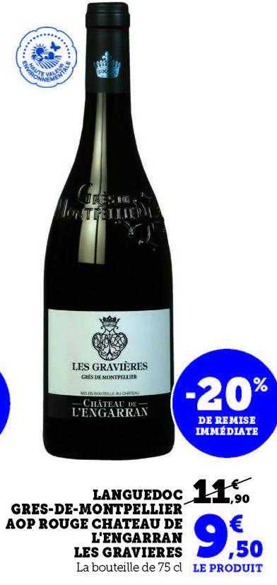Languedoc Gres-de-montpellier Aop Rouge Château De L'engarran Les Gravières