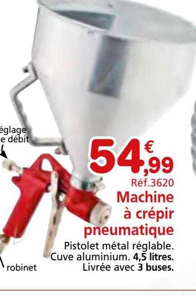 machine à crépir pneumatique