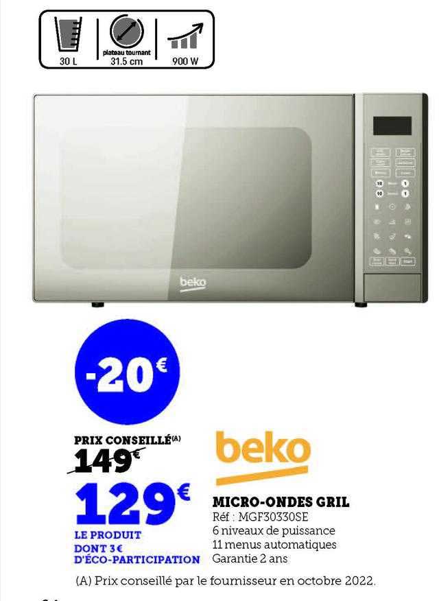 micro-ondes gril beko