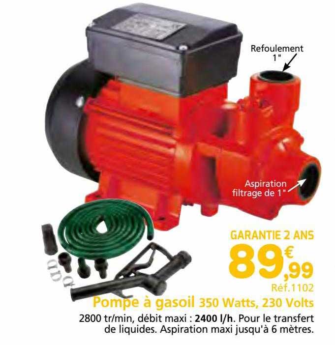 pompe à gasoil 350 watts, 230 volts