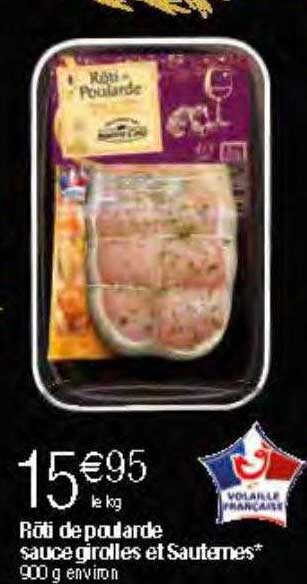 rôti de poularde sauce girolles et sauternes