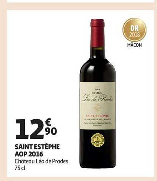 saint estèphe aop 2016 château léo de prades