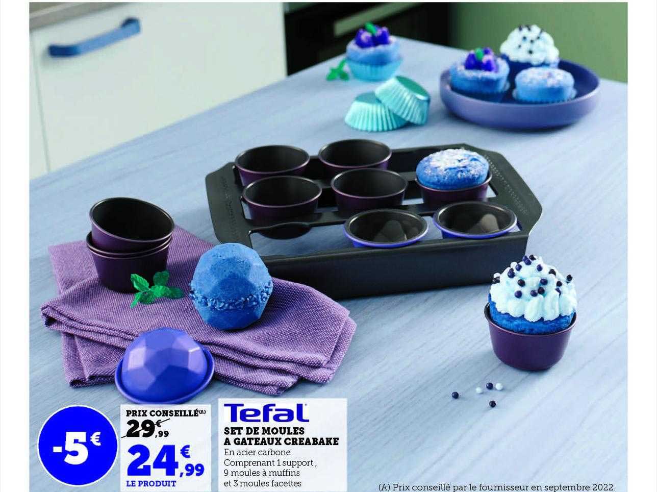 set de moules à gâteaux créabake tefal