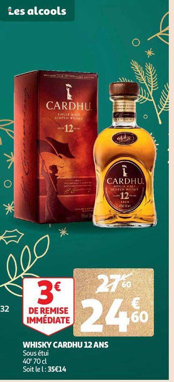 Whisky Cardhu 12 Ans Sous étuis