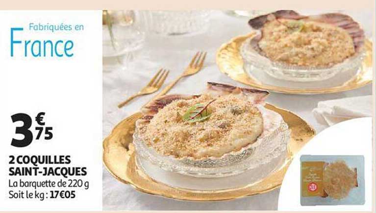 2 coquilles saint-jacques