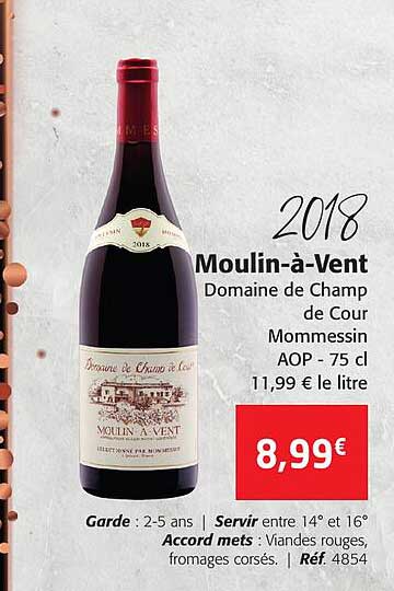 2018 moulin-à-vent domaine de champ de cour mommessin