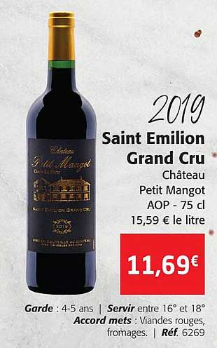 2019 saint émilion grand cru château petit mangot