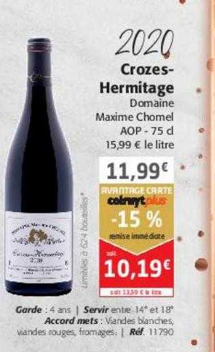 2020 crozes-hermitage domaine maxime chomel