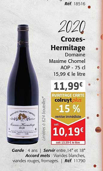 2020 crozes-hermitage domaine maxime chomel