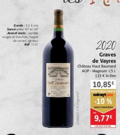 2020 Graves De Vayres Château Haut Baumard