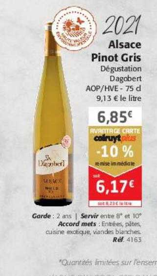2021 alsace pinot gris dégustation dagobert