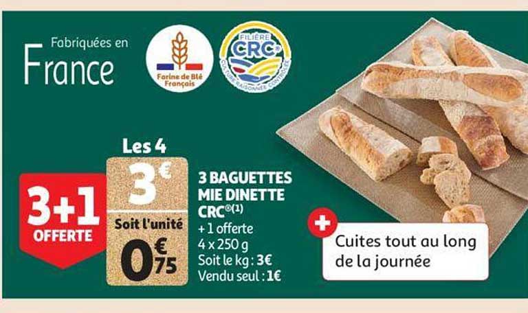 3 baguettes mie dinette crc