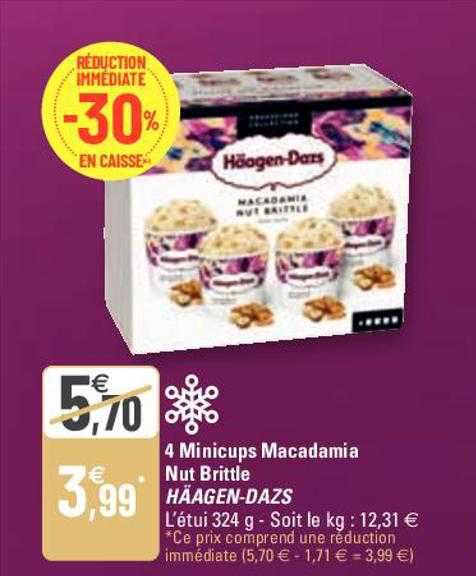 4 minicups macadamia nut brittle häagen-dazs