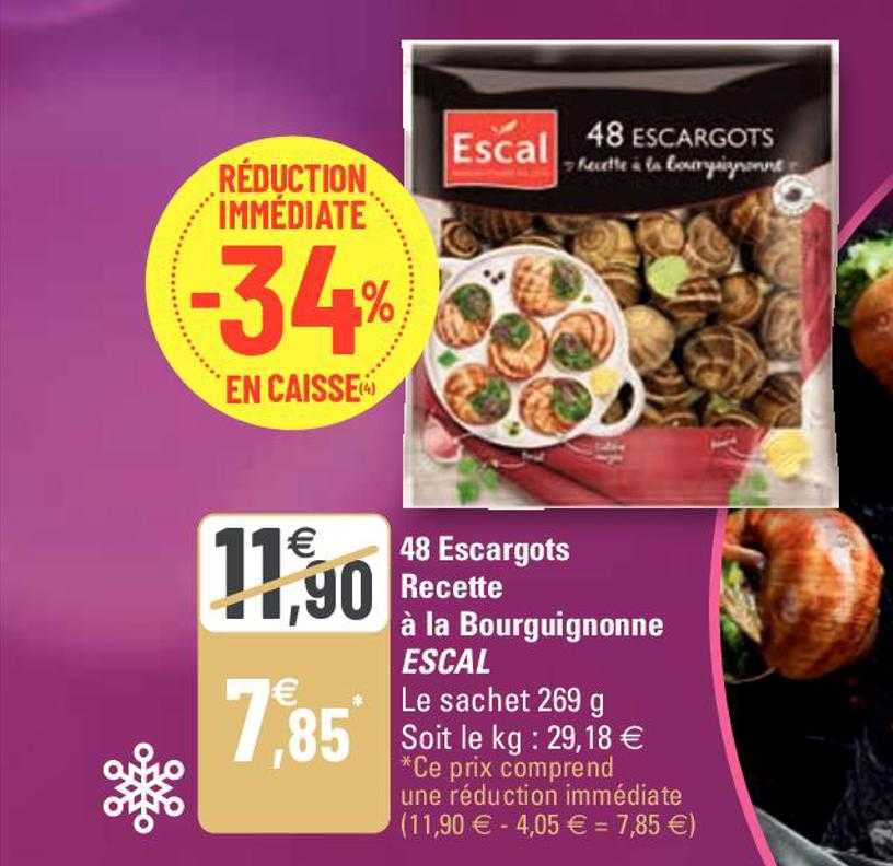 48 escargots recette à la bourguignonne escal