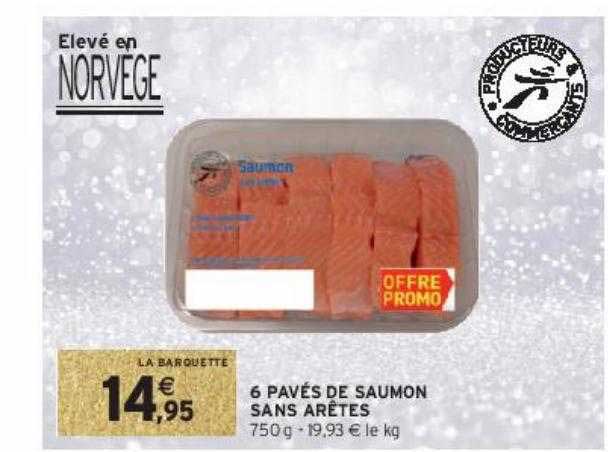 6 pavés de saumon sans arêtes