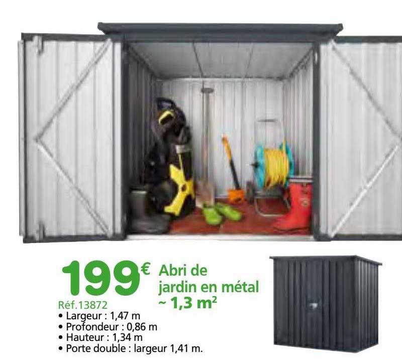 Abri De Jardin En Métal - 1,3 M²
