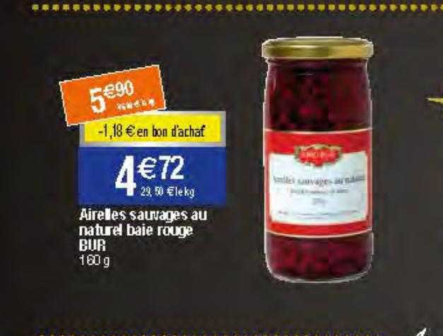 airelles sauvages au naturel baie rouge bur