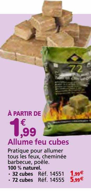 allume feu cubes