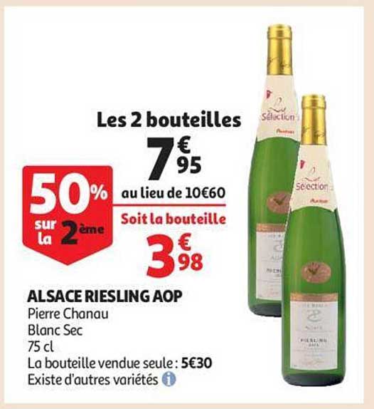 alsace riesling aop pierre chanau blanc sec