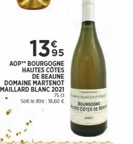 aop bourgogne hautes côtes de beaune domaine martenot maillad blanc 2021