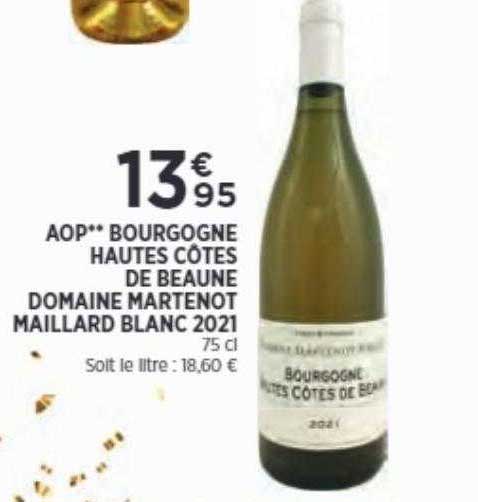 aop bourgogne hautes côtes de beaune domaine martenot maillard blanc 2021