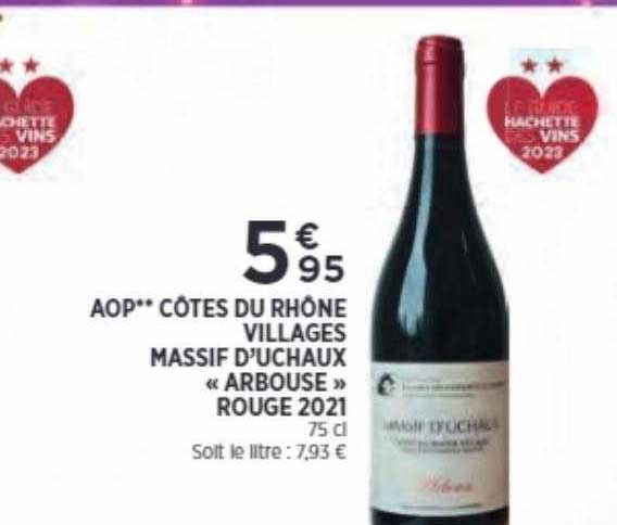 aop côtes du rhône villages massif d'uchaux «arbouse» rouge 2021