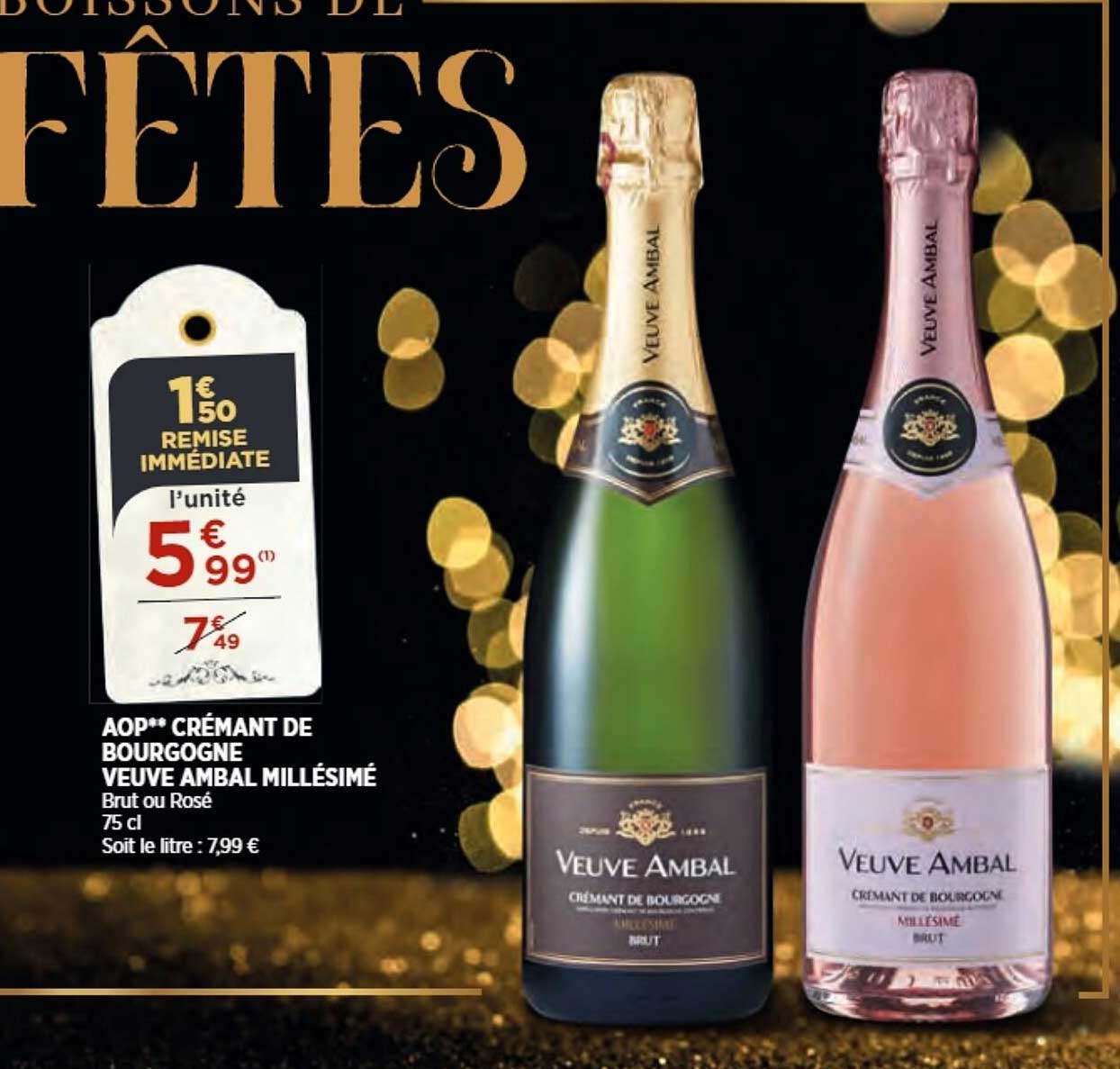 aop crémant de bourgogne veuve ambal millésimé