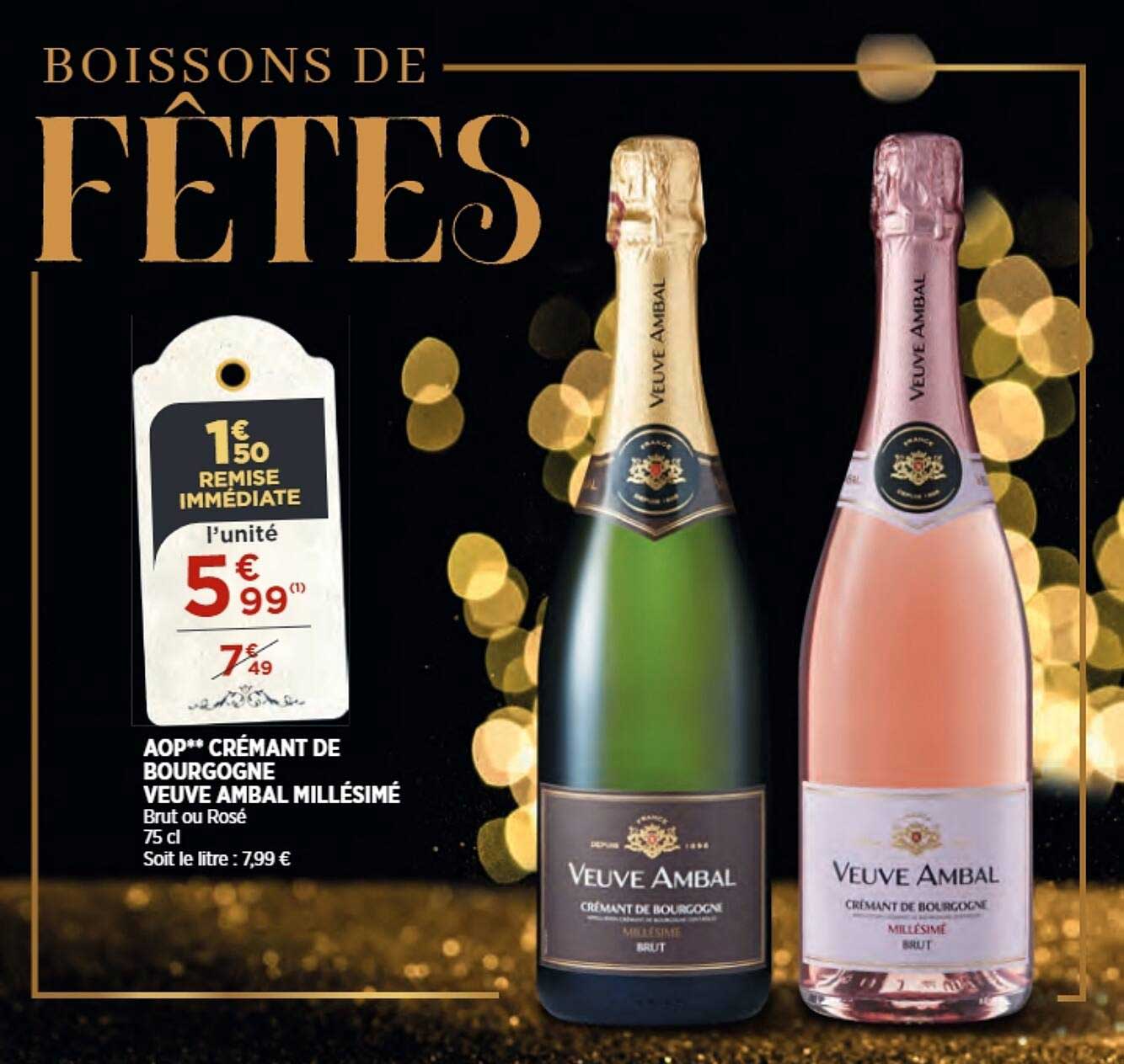 aop crémant de bourgogne veuve ambal millésimé