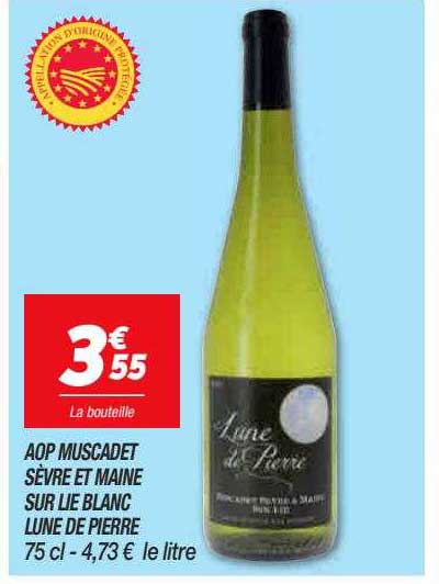 aop muscadet sèvre et maine sur lie blanc lune de pierre
