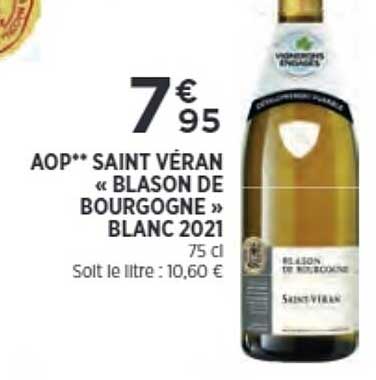 aop saint véran «blason de bourgogne» blanc 2021