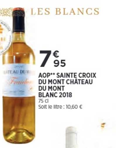 aop sainte croix du mont château du mont blanc 2018