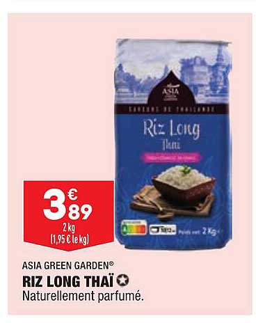 asia green garden riz long thaï