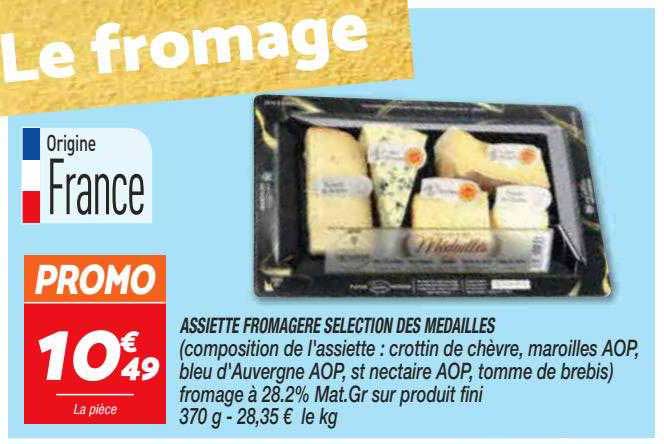 assiette fromagère sélection des médailles