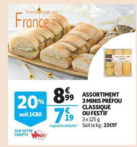 assortiment 3 minis préfou classique ou festif