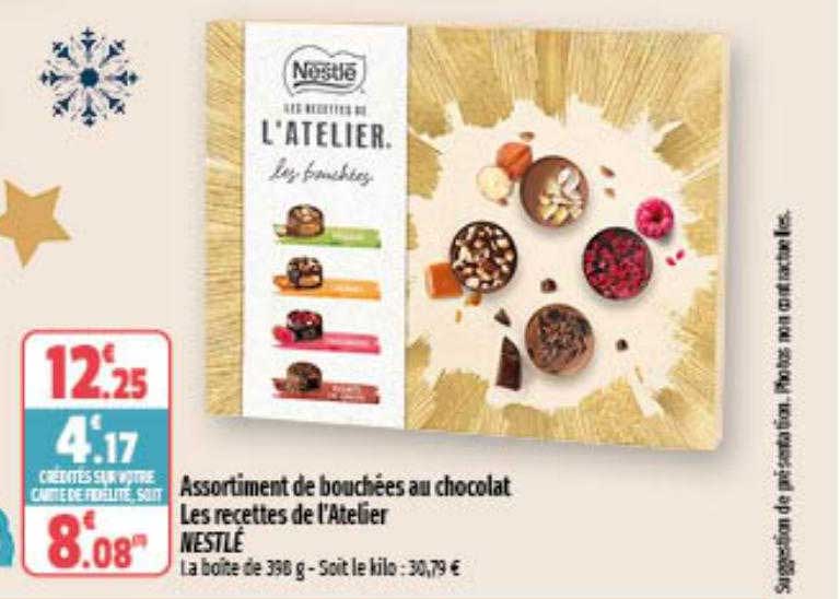 assortiment de bouchées au chocolat les recettes de l'atelier nestlé