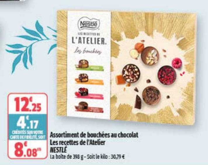 assortiment de bouchées au chocolat les recettes de l'atelier nestlé