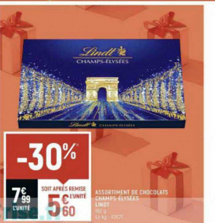 assortiment de chocolats champs-élysées lindt
