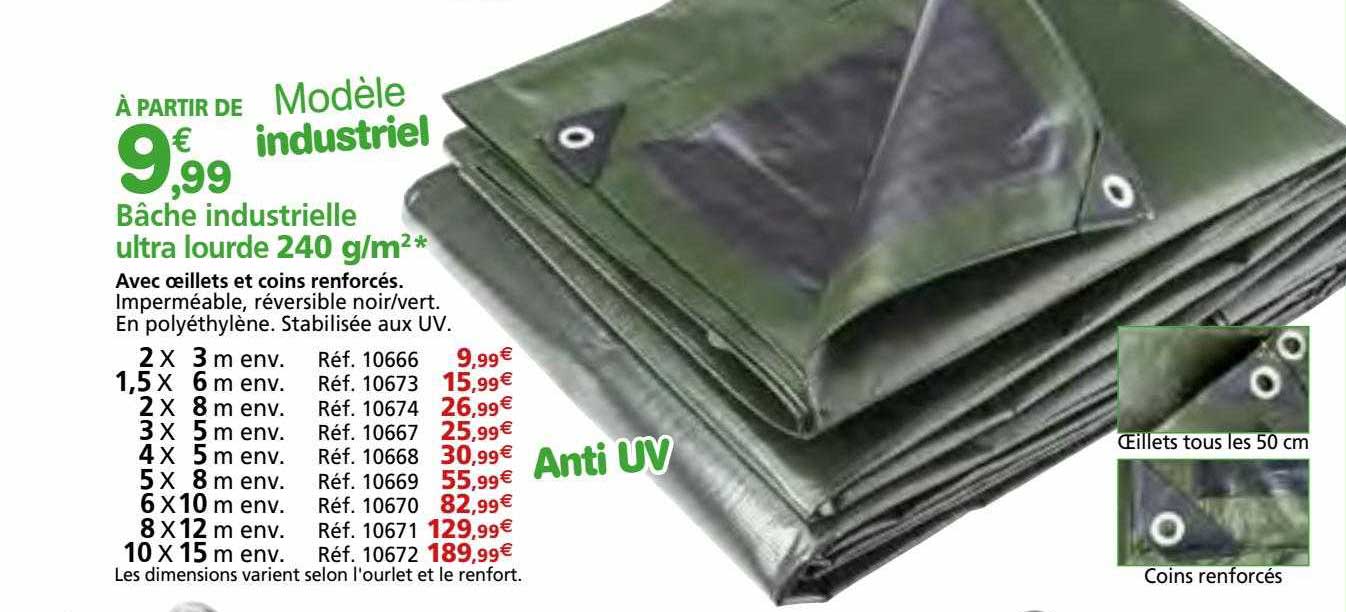 Bâche Industrielle Ultra Lourde 240 G-m²