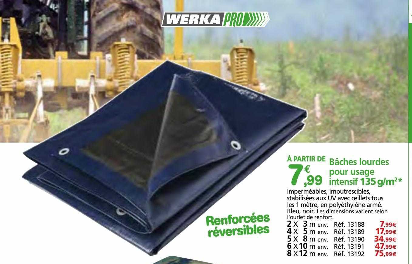 bâches lourdes pour usage intensif 135 g-m² werka pro