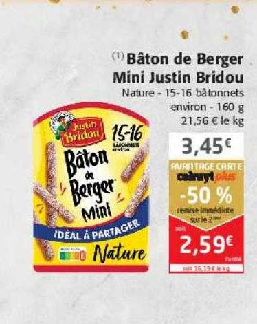bâton de berger mini justin bridou