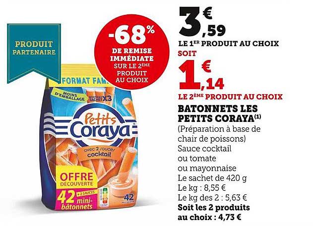 Bâtonnets Les Petits Coraya