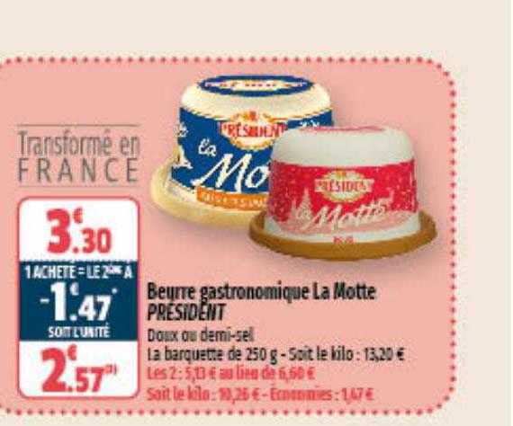 beurre gastronomique la motte président