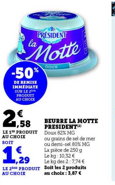 beurre la motte président