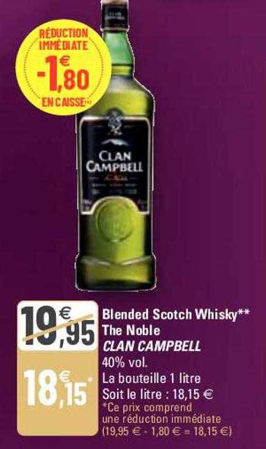 blended scotch whisky the noble clan campbell