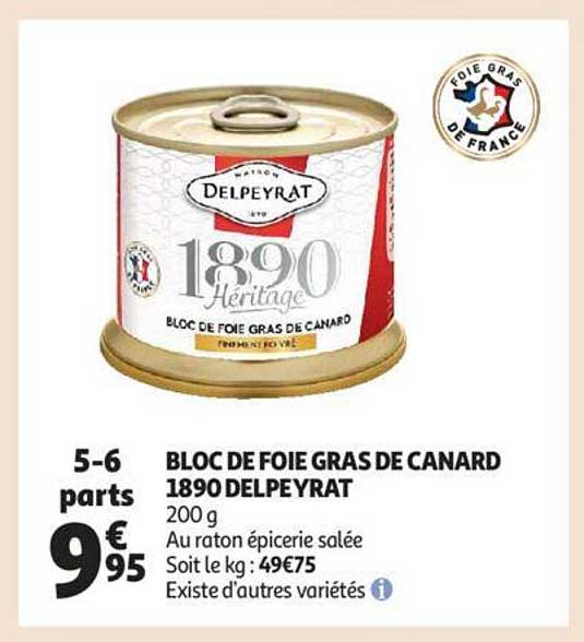 Bloc De Foie Gras De Canard 1890 Delpeyrat