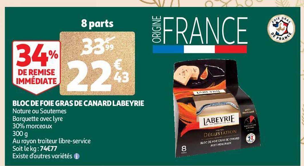 Bloc De Foie Gras De Canard Labeyrie