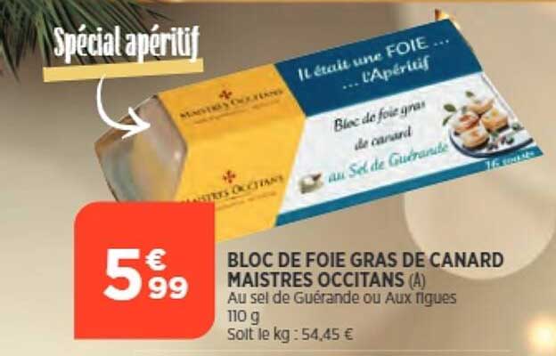 bloc de foie gras de canard maistres occitans