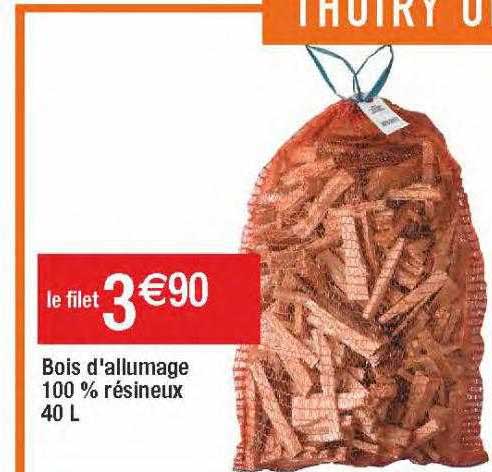 bois d'allumage 100% résineux 40 L